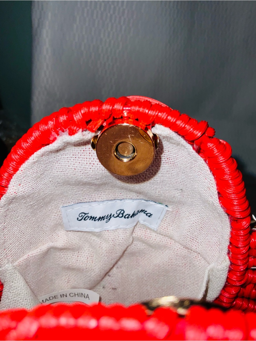 Tommy Bahama Red Woven Lobster Crossbody Bag - Picture 12 of 15